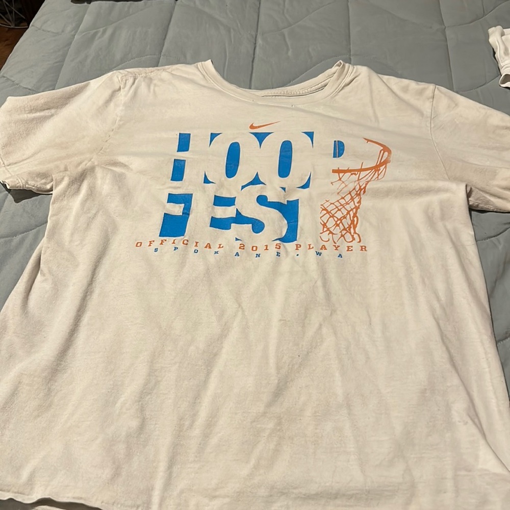 white nike basketball shirt